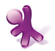 The Vivo mascot, in purple.