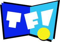 Blue version of TF!'s logo, used in 2000.