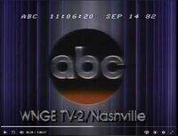 ABC Network ident with WNGE-TV Nashville byline - Fall 1982