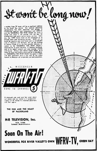 WFRV-TV Green Bay WI (pre-launch promotion) 1954