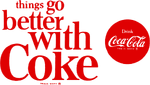 Logo with the slogan "Things Go Better With Coke" from 1965