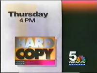 "Hard Copy" promo using NBC's 1994 promo graphics and NBC 2000 split-screen credits graphics (1994)