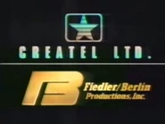 Horizontal version of the logo with the Createl Ltd. logo underneath the Fiedler/Berlin logo with a line separating the two logos. As seen on Trump Card.