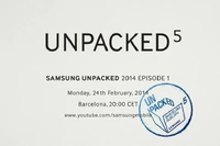 Samsung Unpacked 2014 Episode 1 in Barcelona, focusing on the Samsung Galaxy S5, Gear 2 and Gear Fit