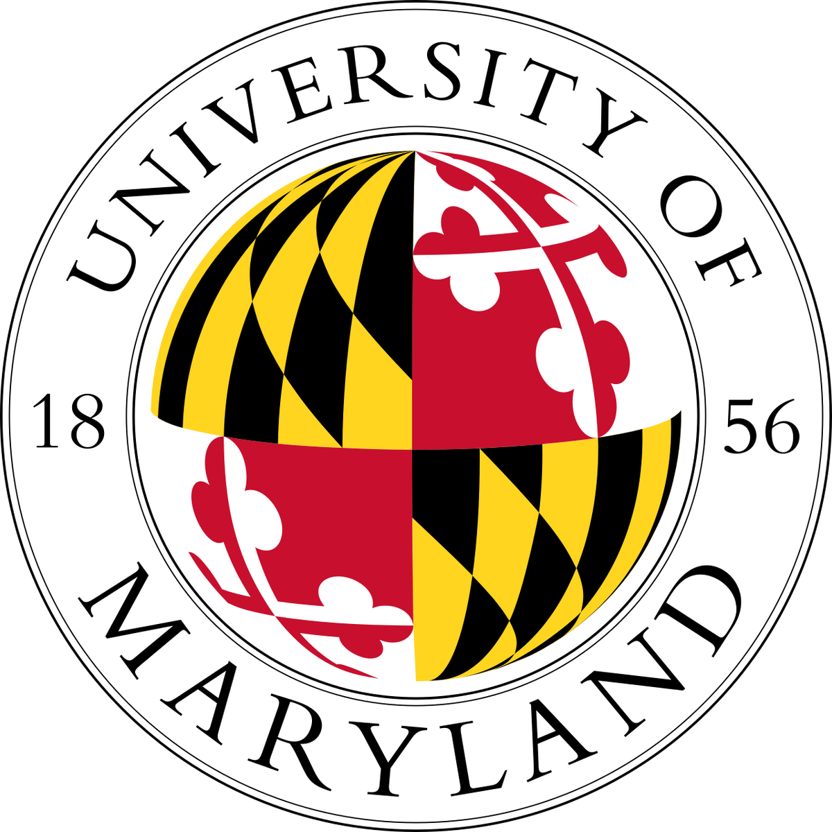 Университет Мэриленда. University of Maryland, College Park. Maryland logo. Логотип университета.