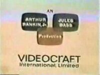 Screenshot of the 1966 Videocraft logo, the first to include Arthur Rankin Jr. and Jules Bass' names as part of the logo.