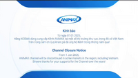 Thông báo Animax ngừng phát sóng tại Việt Nam