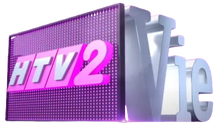 Logo kết hợp HTV2 - Vie Channel 2019 (màu hồng)