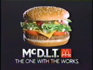 Television commercial (McD.L.T., 1986).