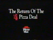 Pizza Hut commercial ($4 Pizza Deal, 1991, 1).