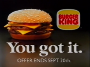 Burger King commercial (1991).