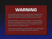 Federal Investigation Department warning (VHS, 1987).