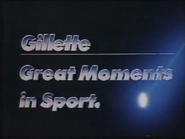 Four Network sponsor billboard - Gillette Moments in Sport - 1990