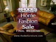 Rhodes Furniture Home Fashion Sale commercial (2001).
