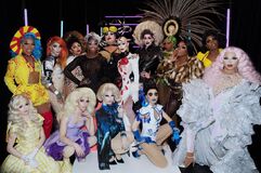 The Season 10 Contestants with Sasha Velour at the Cast RuVeal