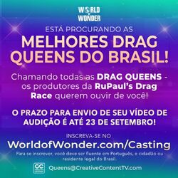 SPOILERS Drag Race Brasil (BRAZIL) - Casting 1ª temporada 