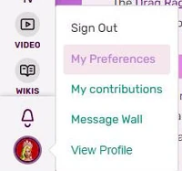 Your "Preferences" page can be accessed through this button on the lower left corner of your screen.
