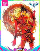 Look de 'La Más Pintada' – "Hombre en Llamas" de José Clemente Orozco