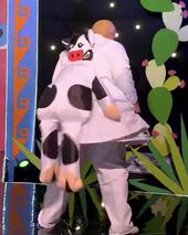 Unaired La Más Famosa Look (Back) - Nutri Leche's Cow Mascot