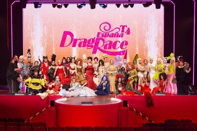 Casts of Drag Race España Seasons 1-4 at the Season 4 Finale