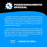 Amazon Prime's announcement following Chandelly's blackface