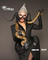 Sesión de fotos con serpiente