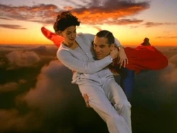 Lois flying with Alternate Superman