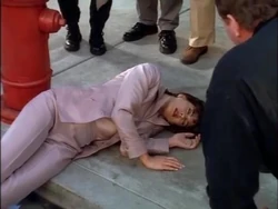 Lois knocked out after a collision with a car and a blow to the head