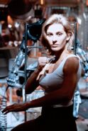 Sandra as Sonya Blade in Mortal Kombat: Annihilation