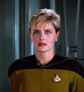 Denise as Lieutenant Natasha "Tasha" Yar in Star Trek: The Next Generation