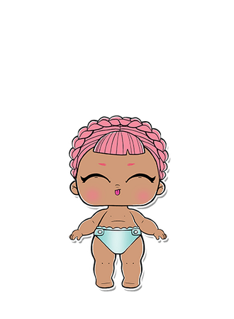 Lil ice skater lol doll top