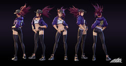 Akali Gallery Concept Art Leaguepedia League Of Legends Esports Wiki Red haired female anime character wearing oni mask holding gold spear digital wallpaper. akali gallery concept art leaguepedia