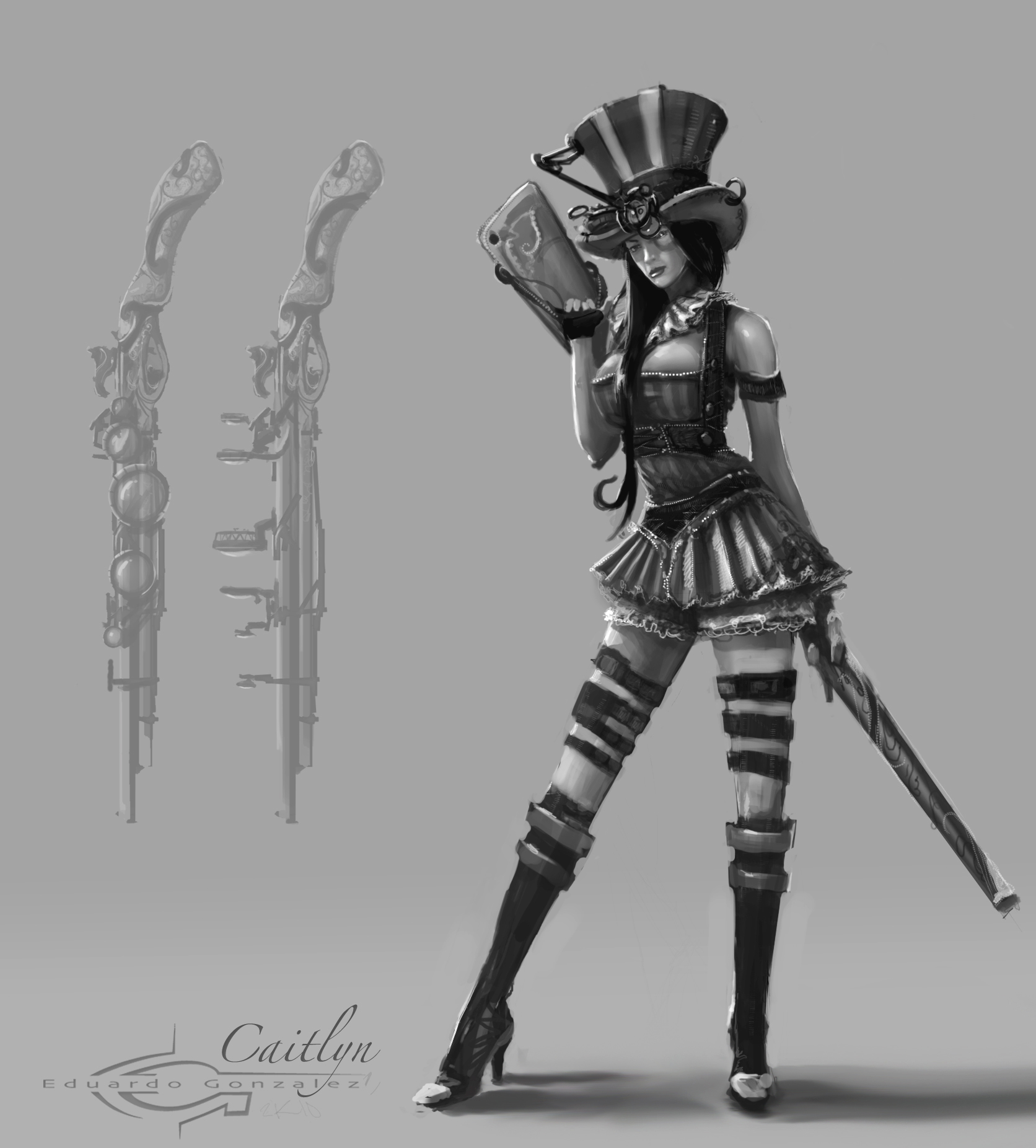 caitlyn league of legends fan art