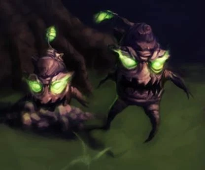 Pictured above: two saplings preparing to strike.