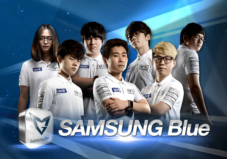 Samsung blue top t shirt