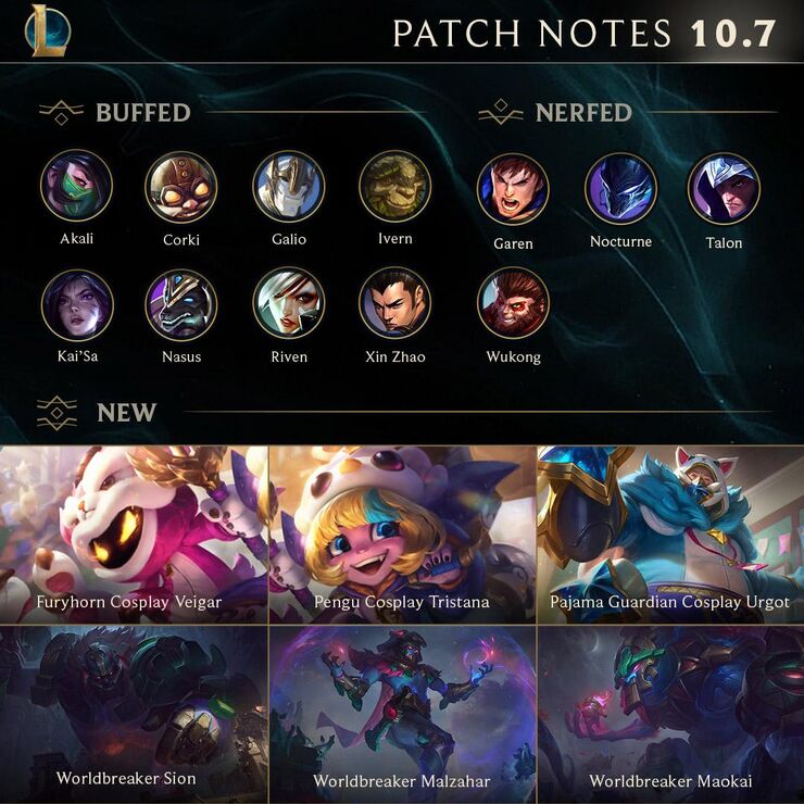 Riot set to nerf Akali, Karma, Nocturne, Xin Zhao, will buff