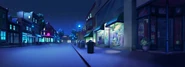 The streets during night time