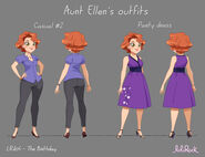 Aunt Ellen's normal and birthday outfit