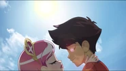 Nate and Iris making out