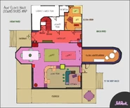 Map of the house, downstairs