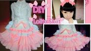 Kawaii DIY - How to Make A Sweet Lolita Skirt (no elastic band and zipper method)