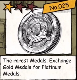 The Platinum Medal picture and description as seen in Juliet's Stash.
