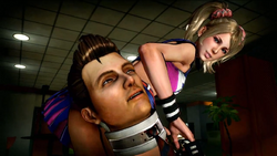 juliet starling and nick carlyle (lollipop chainsaw) drawn by heartgrooooove
