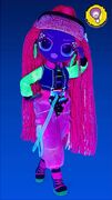 Doll under blacklight