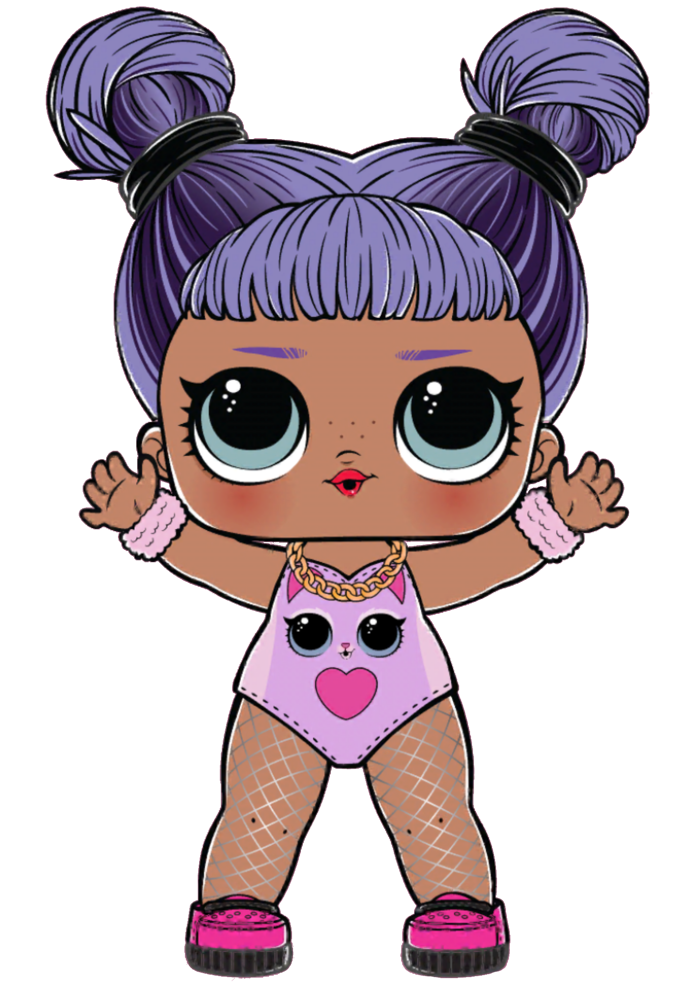 lol surprise doll with purple hair