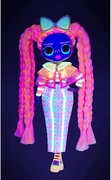 Doll under blacklight