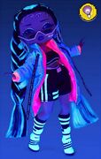 Doll under blacklight