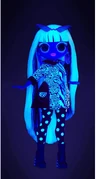 Doll under blacklight