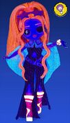 Doll under blacklight