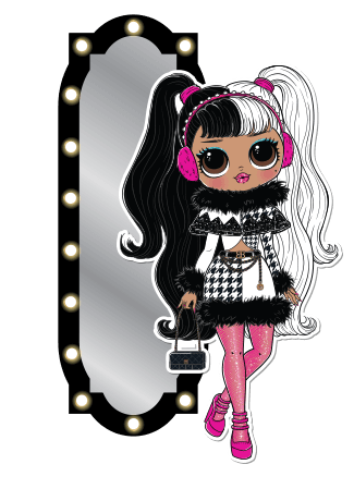 Black and white hair shop lol doll